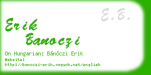 erik banoczi business card